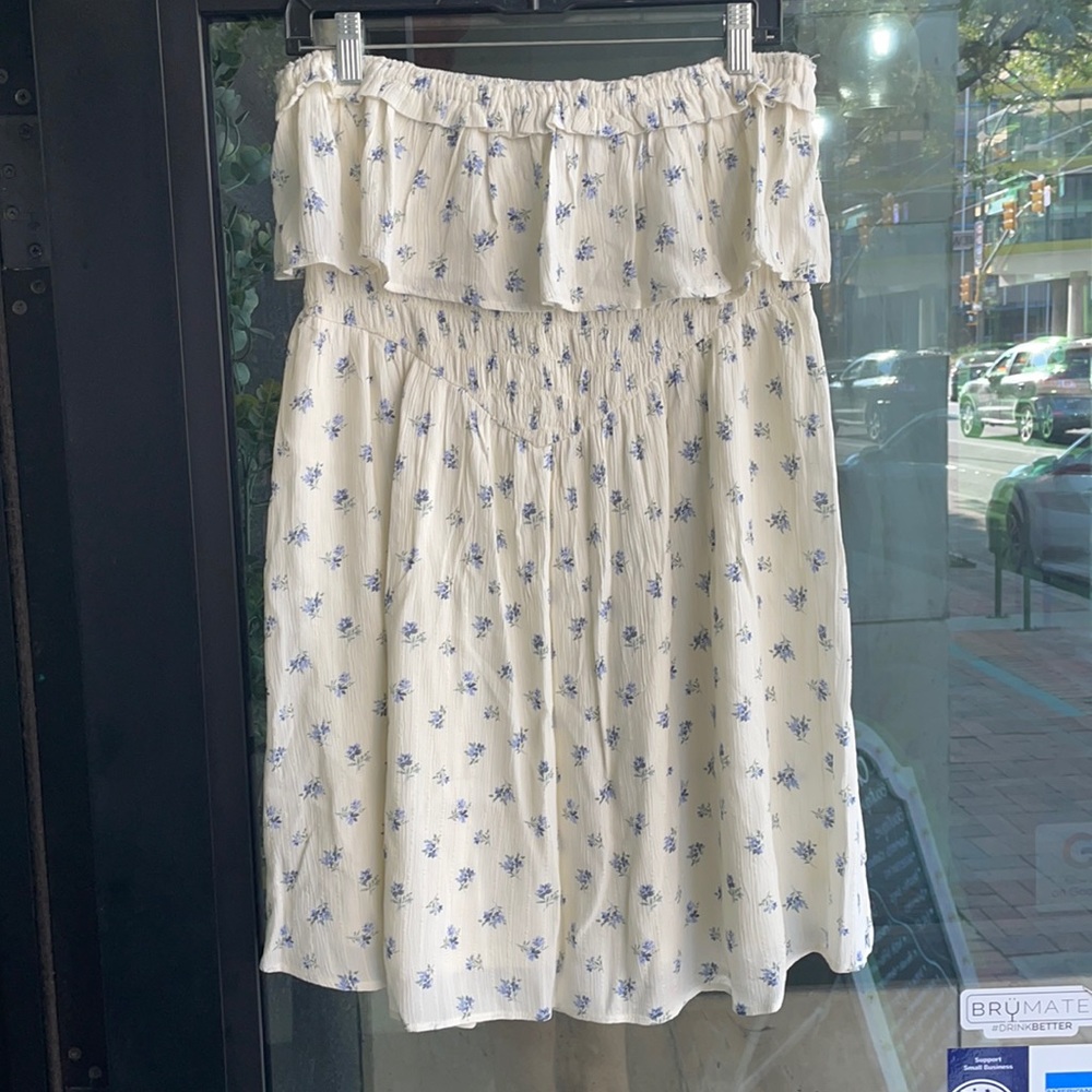 Strapless floral dress